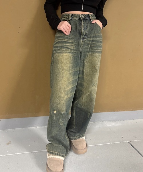 Vini（ヴィニ）の「【Vini】スクラッチウォッシュバルーンデニムパンツ（デニムパンツ・メンズ・ブルー系その他2/ブルー系その他/ブラック系その他・X-LARGE/LARGE/MEDIUM）」の19枚目の写真