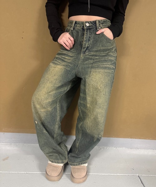 Vini（ヴィニ）の「【Vini】スクラッチウォッシュバルーンデニムパンツ（デニムパンツ・メンズ・ブルー系その他2/ブルー系その他/ブラック系その他・X-LARGE/LARGE/MEDIUM）」の20枚目の写真