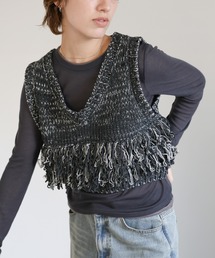 ベスト（グレー/灰色系・フリンジ）ファッション通販 - ZOZOTOWN