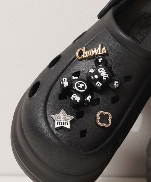 1111clothing（ワンフォークロージング）の「ビジュー付き 厚底クロッグサンダル / Thick-soled clog sandals with jewels（サンダル・レディース・ホワイト系2/ブラック系2/ブラック系1/ベージュ系1/ベージュ系2/ホワイト系1・S/L/M）」の18枚目の写真