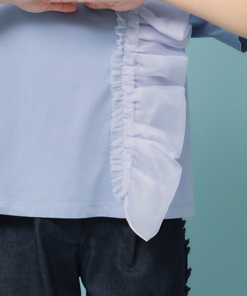 セール】【オーガンジーラッフル】大人フェミニンTシャツ（T