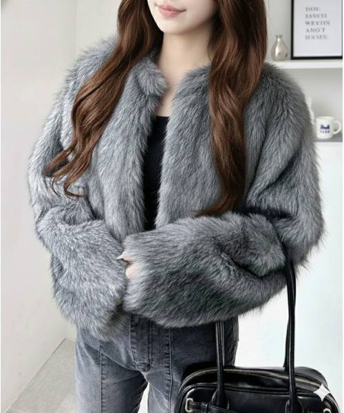 セール】【Good Riddance】ミックスファーコート（ブルゾン）｜Good