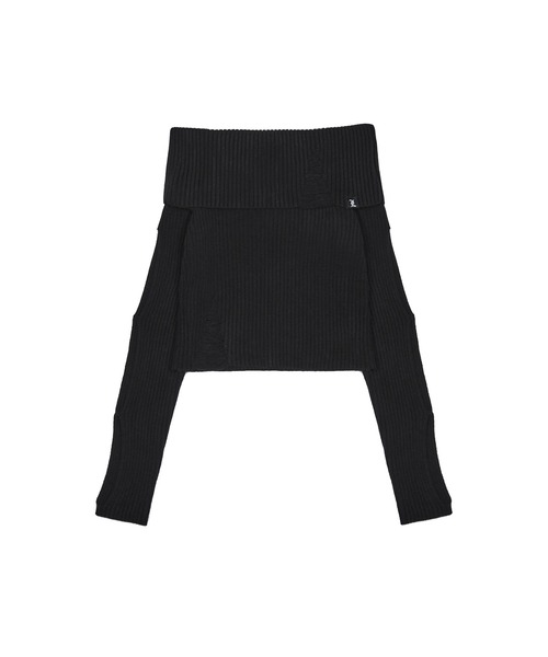 LUVISTRUE(ラヴイズトゥルー)の「CH CUT OUT KNIT(ニット/セーター・レディース・ブルー/ブラック・FREE)」の15枚目の写真