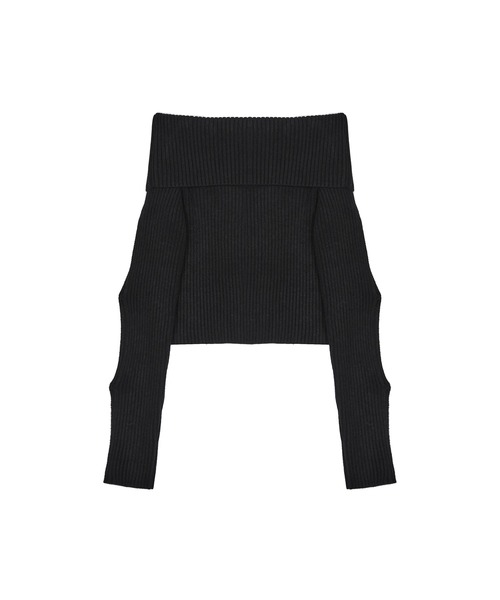 LUVISTRUE(ラヴイズトゥルー)の「CH CUT OUT KNIT(ニット/セーター・レディース・ブルー/ブラック・FREE)」の16枚目の写真