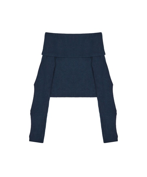 LUVISTRUE(ラヴイズトゥルー)の「CH CUT OUT KNIT(ニット/セーター・レディース・ブルー/ブラック・FREE)」の18枚目の写真