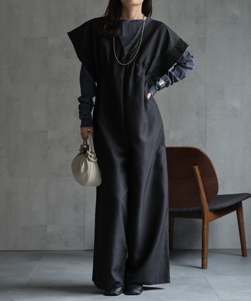 シャーリングオールインワン セール】シャーリングオールインワン（つなぎ/オールインワン