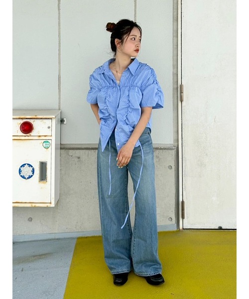 Ungrid（アングリッド）の「ライトオンスストレートデニム（デニムパンツ・レディース・ブルー・24inch/26inch/25inch）」の19枚目の写真