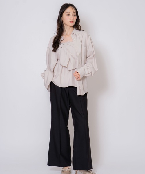 NOELA（ノエラ）の「ベーシックフレアパンツ（その他パンツ・レディース・ブラック/ベージュ・M/S）」の2枚目の写真