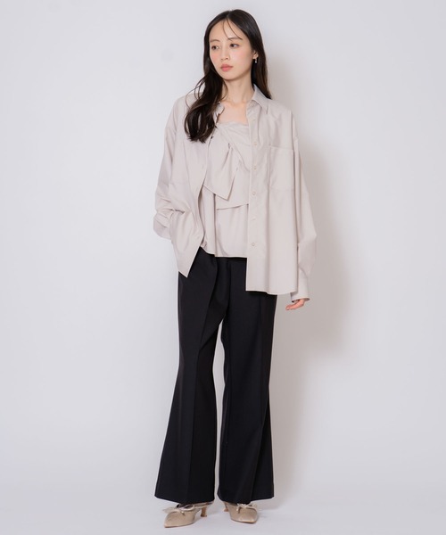 NOELA（ノエラ）の「ベーシックフレアパンツ（その他パンツ・レディース・ブラック/ベージュ・M/S）」の5枚目の写真