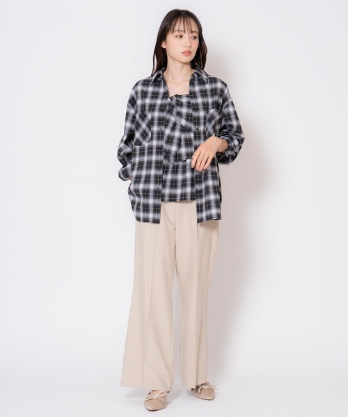 NOELA（ノエラ）の「ベーシックフレアパンツ（その他パンツ・レディース・ブラック/ベージュ・M/S）」の6枚目の写真