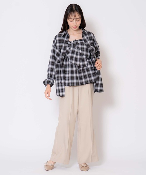 NOELA（ノエラ）の「ベーシックフレアパンツ（その他パンツ・レディース・ブラック/ベージュ・M/S）」の7枚目の写真