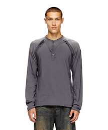 DIESEL 長袖 カットソー トップス グレー DIESEL|ディーゼル(メンズ)のTシャツ/カットソー(グレー
