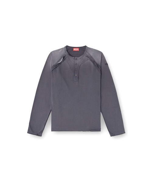 DIESEL 長袖 カットソー トップス グレー メンズ 長袖Tシャツ T-RAWGY（Tシャツ/カットソー）｜DIESEL