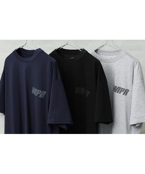 WAIPER.inc(ワイパーインク)の「WP1135 リフレクタープリント トレーニングTシャツ(Tシャツ/カットソー・メンズ・ブラック/グレー/ネイビー・XL/M/L/XXL/S)」の9枚目の写真