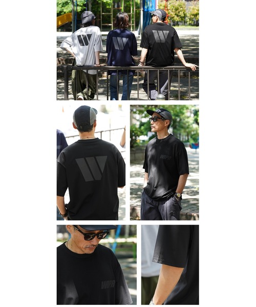 WAIPER.inc(ワイパーインク)の「WP1135 リフレクタープリント トレーニングTシャツ(Tシャツ/カットソー・メンズ・ブラック/グレー/ネイビー・XL/M/L/XXL/S)」の19枚目の写真