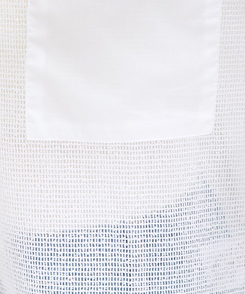 DRESKIP（ドレスキップ）の「【S-LL】メッシュ素材で大人ヘルシー ポケット付きデザイントップス（Tシャツ/カットソー・レディース・オフホワイト/ブラック・04/03/02/01）」の6枚目の写真