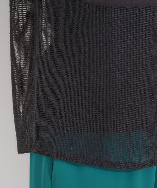 DRESKIP（ドレスキップ）の「【S-LL】メッシュ素材で大人ヘルシー ポケット付きデザイントップス（Tシャツ/カットソー・レディース・オフホワイト/ブラック・04/03/02/01）」の18枚目の写真