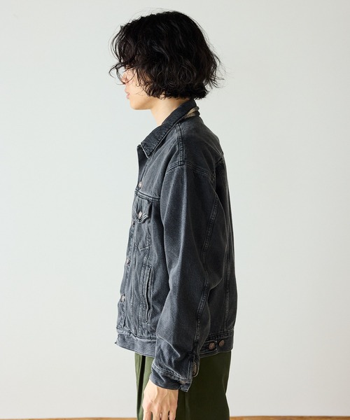 orSlow（オアスロウ）の「orSlow/オアスロウ ORGANIC COTTON FLANNEL CHECK LINING BLACK DENIM JACKET コットン フランネルチェック 2ndデニムジャケット（デニムジャケット・メンズ・ブラック・2/3/4）」の7枚目の写真