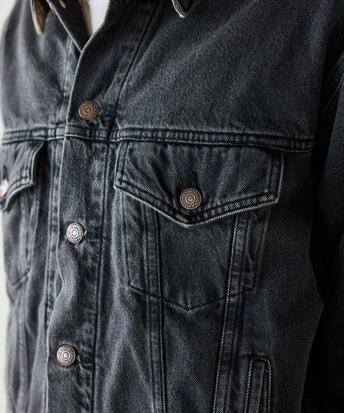 orSlow（オアスロウ）の「orSlow/オアスロウ ORGANIC COTTON FLANNEL CHECK LINING BLACK DENIM JACKET コットン フランネルチェック 2ndデニムジャケット（デニムジャケット・メンズ・ブラック・2/3/4）」の21枚目の写真