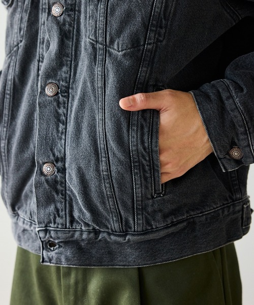 orSlow（オアスロウ）の「orSlow/オアスロウ ORGANIC COTTON FLANNEL CHECK LINING BLACK DENIM JACKET コットン フランネルチェック 2ndデニムジャケット（デニムジャケット・メンズ・ブラック・2/3/4）」の16枚目の写真