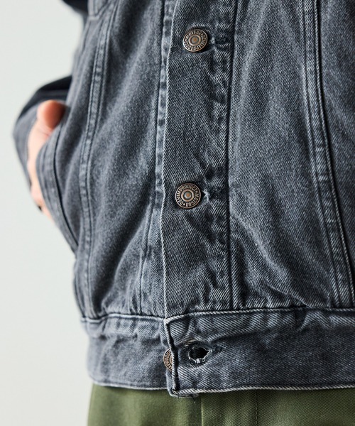 orSlow（オアスロウ）の「orSlow/オアスロウ ORGANIC COTTON FLANNEL CHECK LINING BLACK DENIM JACKET コットン フランネルチェック 2ndデニムジャケット（デニムジャケット・メンズ・ブラック・2/3/4）」の15枚目の写真