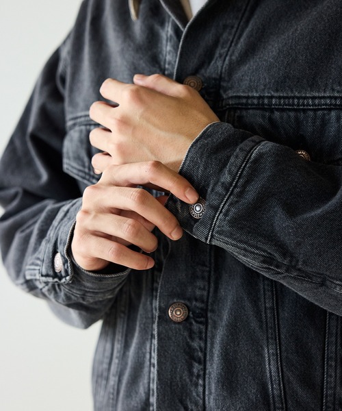 orSlow（オアスロウ）の「orSlow/オアスロウ ORGANIC COTTON FLANNEL CHECK LINING BLACK DENIM JACKET コットン フランネルチェック 2ndデニムジャケット（デニムジャケット・メンズ・ブラック・2/3/4）」の20枚目の写真