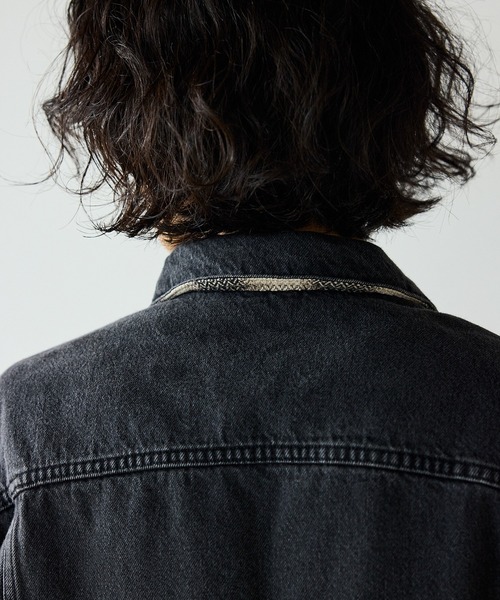 orSlow（オアスロウ）の「orSlow/オアスロウ ORGANIC COTTON FLANNEL CHECK LINING BLACK DENIM JACKET コットン フランネルチェック 2ndデニムジャケット（デニムジャケット・メンズ・ブラック・2/3/4）」の19枚目の写真