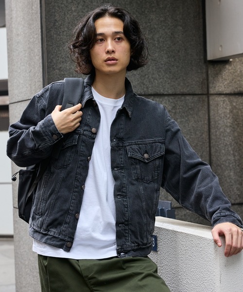 orSlow（オアスロウ）の「orSlow/オアスロウ ORGANIC COTTON FLANNEL CHECK LINING BLACK DENIM JACKET コットン フランネルチェック 2ndデニムジャケット（デニムジャケット・メンズ・ブラック・2/3/4）」の9枚目の写真