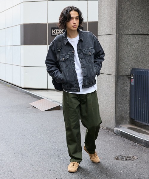 orSlow（オアスロウ）の「orSlow/オアスロウ ORGANIC COTTON FLANNEL CHECK LINING BLACK DENIM JACKET コットン フランネルチェック 2ndデニムジャケット（デニムジャケット・メンズ・ブラック・2/3/4）」の5枚目の写真