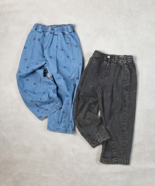 MARKEY'S（マーキーズ）の「レオパードデニムコクーンタックパンツ（デニムパンツ・キッズ・ブルー系その他/ブラック系その他・150/120/110/100/90/140/130）」の6枚目の写真