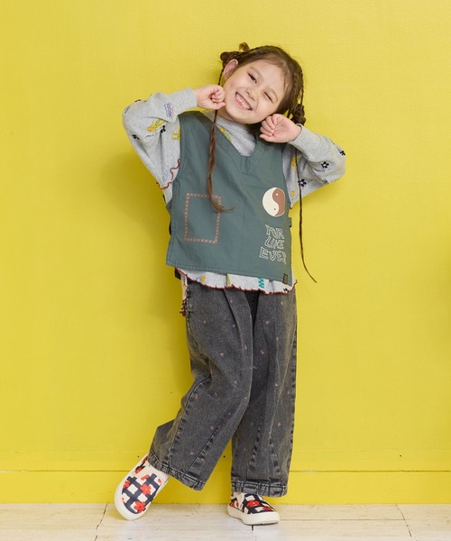 MARKEY'S（マーキーズ）の「レオパードデニムコクーンタックパンツ（デニムパンツ・キッズ・ブルー系その他/ブラック系その他・150/120/110/100/90/140/130）」の10枚目の写真