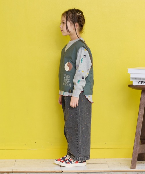 MARKEY'S（マーキーズ）の「レオパードデニムコクーンタックパンツ（デニムパンツ・キッズ・ブルー系その他/ブラック系その他・150/120/110/100/90/140/130）」の11枚目の写真