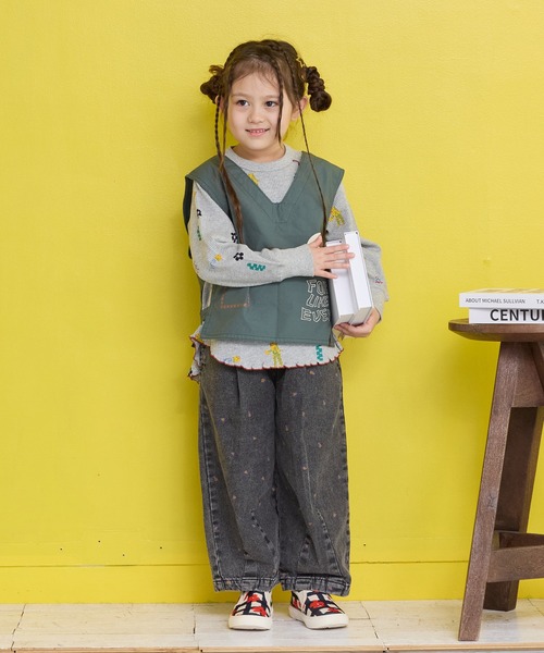 MARKEY'S（マーキーズ）の「レオパードデニムコクーンタックパンツ（デニムパンツ・キッズ・ブルー系その他/ブラック系その他・150/120/110/100/90/140/130）」の9枚目の写真