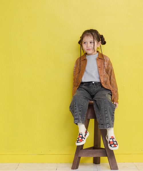 MARKEY'S（マーキーズ）の「レオパードデニムコクーンタックパンツ（デニムパンツ・キッズ・ブルー系その他/ブラック系その他・150/120/110/100/90/140/130）」の7枚目の写真