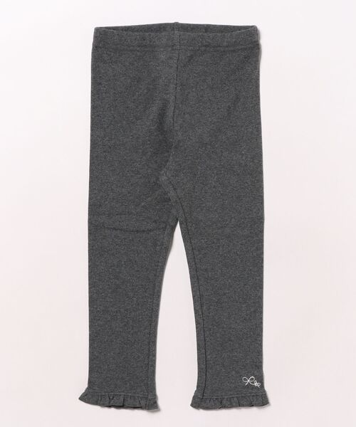 KP（ケーピー）の「裾ミニフリル フライス微起毛 スパッツ 【10分丈】（その他パンツ・キッズ・オフホワイト/チャコールグレー/ブラック・100cm/110cm/120cm/130cm/140cm/150cm）」の3枚目の写真