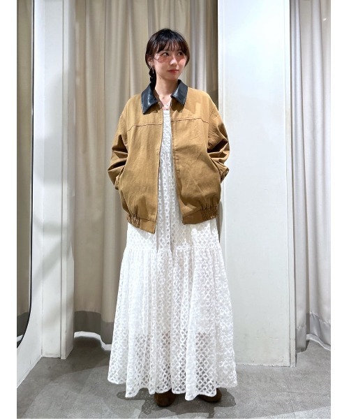 セール】◇〈セットアップ対応〉バイカラーツイルジャケット（ブルゾン