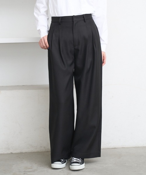 セール】2tuck slacks pants / 2タックスラックスパンツ（スラックス
