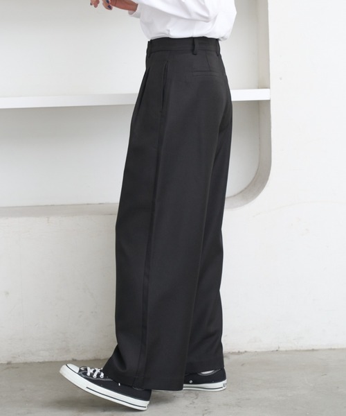 セール】2tuck slacks pants / 2タックスラックスパンツ（スラックス