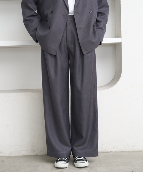 flaner（フラネ）の「2tuck slacks pants / 2タックスラックスパンツ（スラックス・レディース・グレー/ブラック・SMALL/MEDIUM）」の14枚目の写真