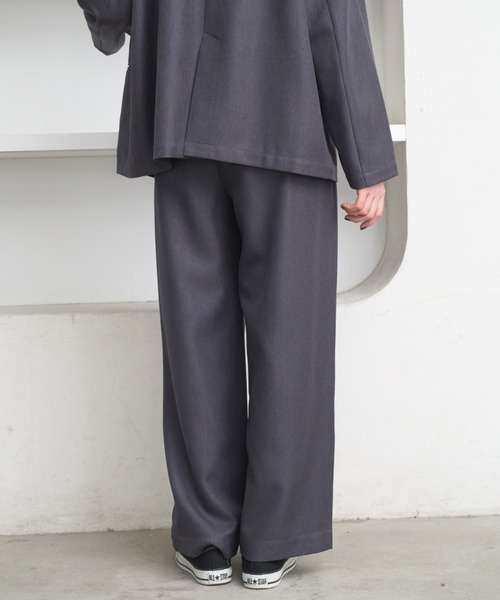 flaner（フラネ）の「2tuck slacks pants / 2タックスラックスパンツ（スラックス・レディース・グレー/ブラック・SMALL/MEDIUM）」の19枚目の写真