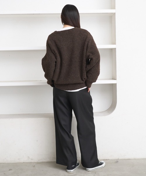 flaner（フラネ）の「2tuck slacks pants / 2タックスラックスパンツ（スラックス・レディース・グレー/ブラック・SMALL/MEDIUM）」の5枚目の写真