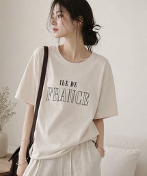 Idnes ILE DE FRANCE ロゴ刺繍Tシャツ