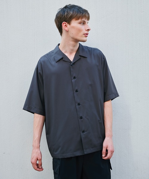 STUDIOUS（ステュディオス）の「アイスショートスリーブシャツ（Tシャツ/カットソー・メンズ・ブラック/チャコールグレー/ネイビー・1/3/2）」の3枚目の写真