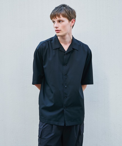 STUDIOUS（ステュディオス）の「アイスショートスリーブシャツ（Tシャツ/カットソー・メンズ・ブラック/チャコールグレー/ネイビー・1/3/2）」の2枚目の写真