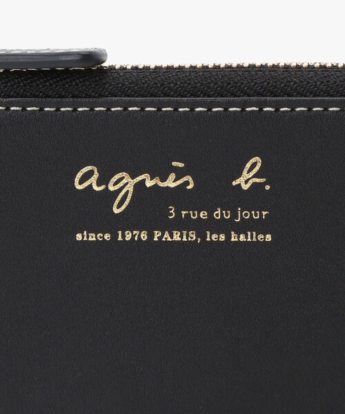 agnes b.（アニエスベー）の「レザー カードケース ZAW01-04（コインケース・レディース・ブラック・FREE）」の2枚目の写真