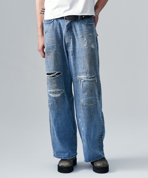rebirth NADA. 名作ダメージデニム glamb（グラム）の「Rebirth Denim / リバースデニム（デニムパンツ