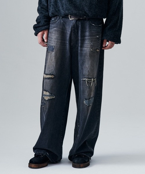 glamb Rebirth Denim リバースデニム　現行　ヴィンテージ加工 Rebirth Denim / リバースデニム（デニムパンツ）｜glamb（グラム）の