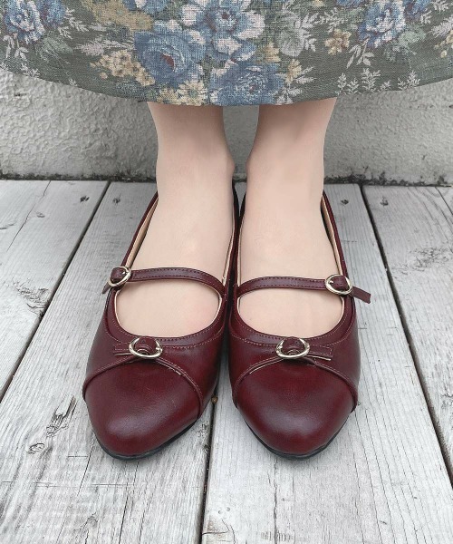 an another angelus（アンアナザーアンジェラス）の「細ベルト使いクラシカルパンプス/fint フィント（パンプス・レディース・ブラック/ワインレッド・S/M/L）」の18枚目の写真