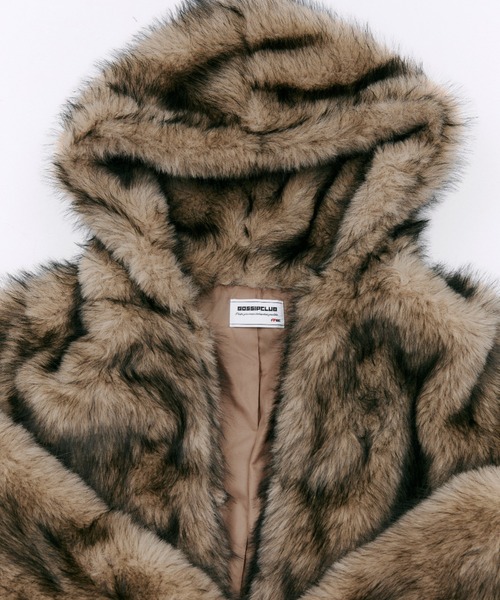 フード付きファージャケット（その他アウター）｜GOSSIP CLUB