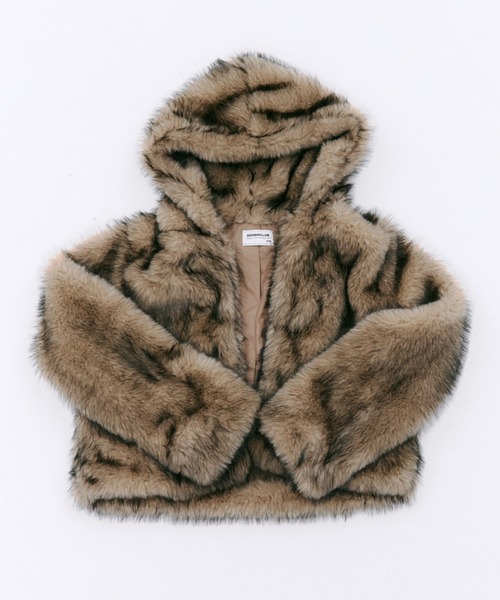 フード付きファージャケット（その他アウター）｜GOSSIP CLUB